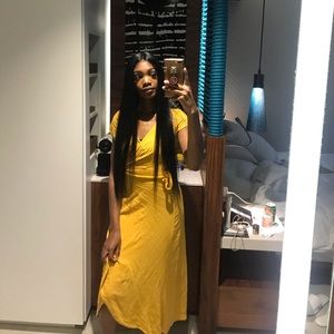 Yellow maxi dress